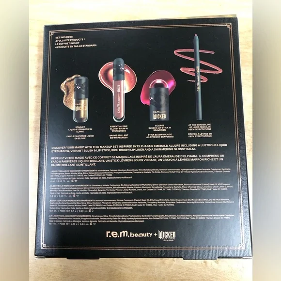 BNIB R.E.M. Beauty Elphaba 4-Piece Makeup Set - Picture 4 of 8